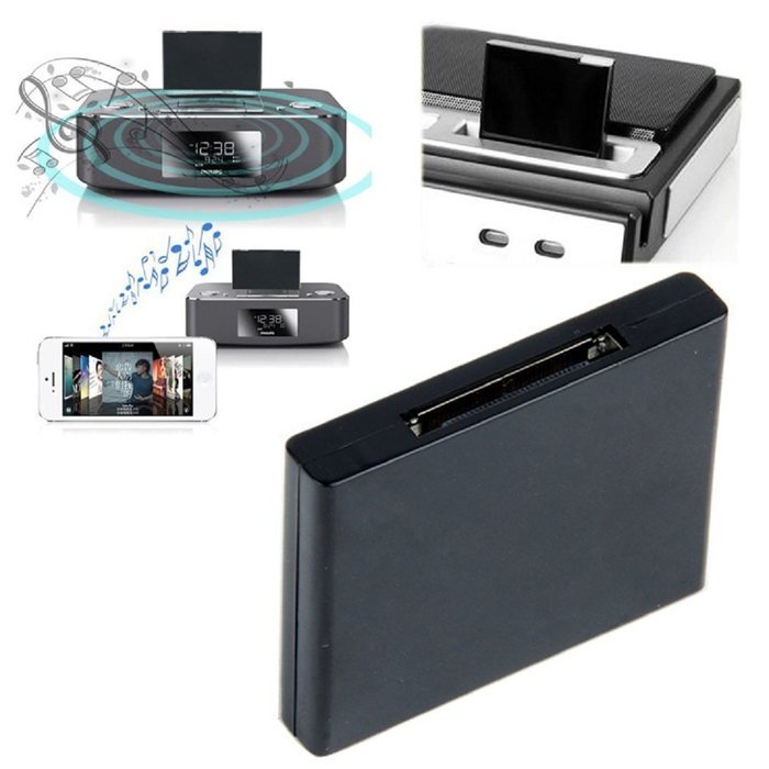 Eshion Bluetooth A2DP Music Receiver Audio Adapter for ipad iPod iPhone 30Pin Dock Speaker N8