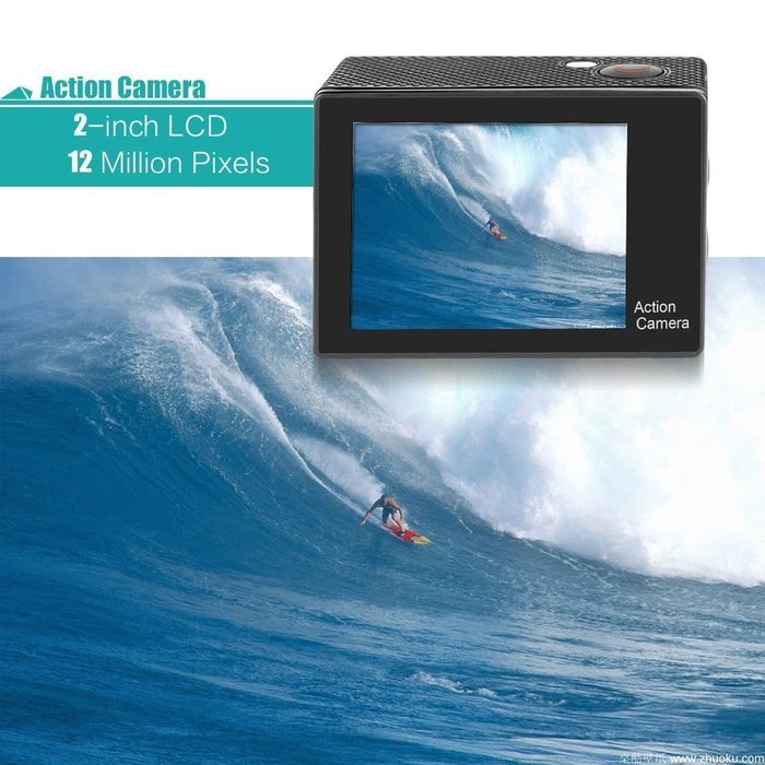 Utral HD 4K WiFi Action Sports LCD Camera Wireless Waterproof Sports Camera 1080P 2Inch LCD Screen