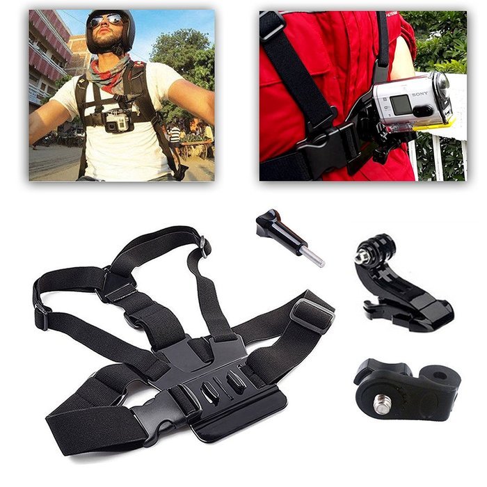 EEEKit 4in1 Starter Kit for For Gopro/Gopro Style/1/4 inch Screw Action Cameres, Head Strap/Chest Body Harness... N2