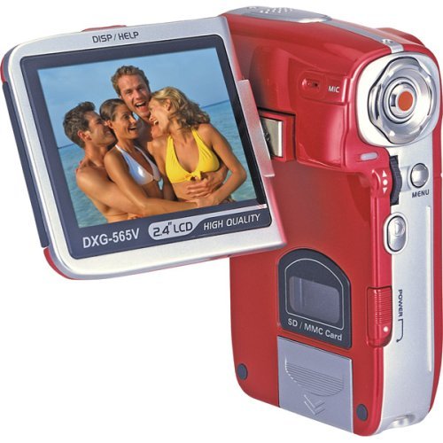 DXG 565VR 5.0MP Ultra-Compact Digital Camcorder with 2.4-Inch LCD (Red) (Discontinued by Manufacturer)