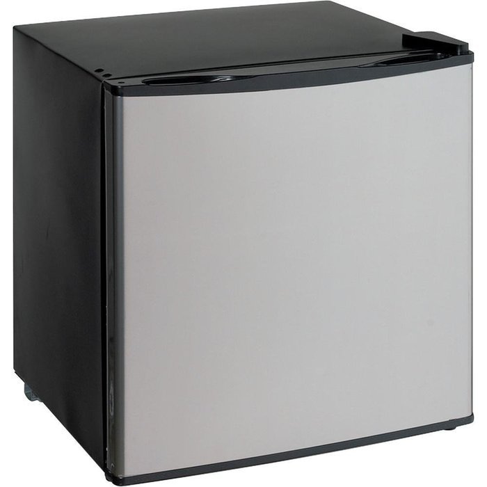 Avanti VFR14PSIS Flush Back Design 1.4 cu ft Dual-Function Refrigerator/Freezer, Black/Grey
