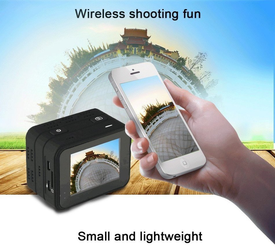 VSSPEED 360 Degree All View 1080P Full HD 2.0'LCD Screen 12M Waterproof WiFi Sport Action Sweep Panoramic Camera... N2