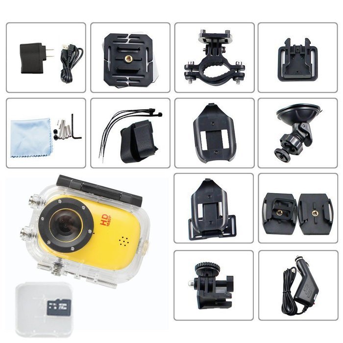 Flylinktech DREAM Waterproof 1.5-inch High Definition Screen 12MP HD 1080P Sports Action Video Camcorder With... N4
