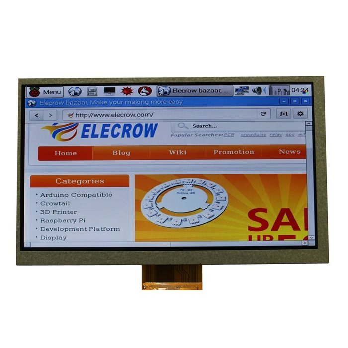 Elecrow HDMI LCD Display 7 Inch 800x480 TFT Screen Monitor for Raspberry Pi B+ Pi 3 Pcduino... N3