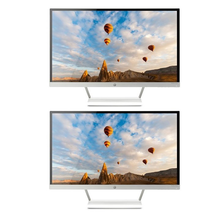 Hewlett Packard 2 Pavilion 27xw 27" IPS LED Backlit Monitors Bundle - Includes 2 Monitors N7