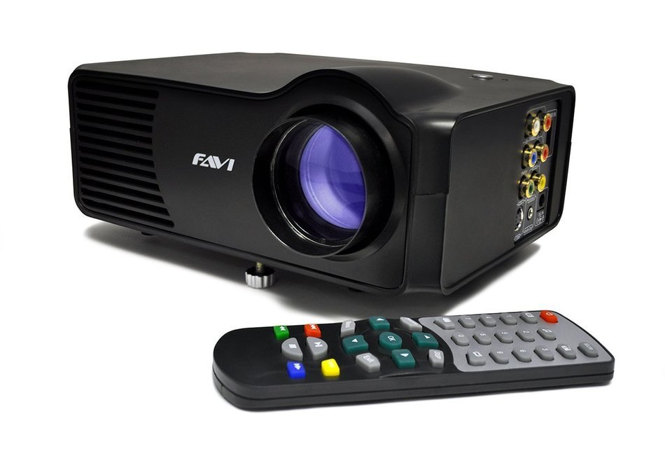 FAVI LED-3 LED LCD (SVGA) Mini Video Projector - US Version (Includes Warranty) - Black (RioHD-LED-3) N3