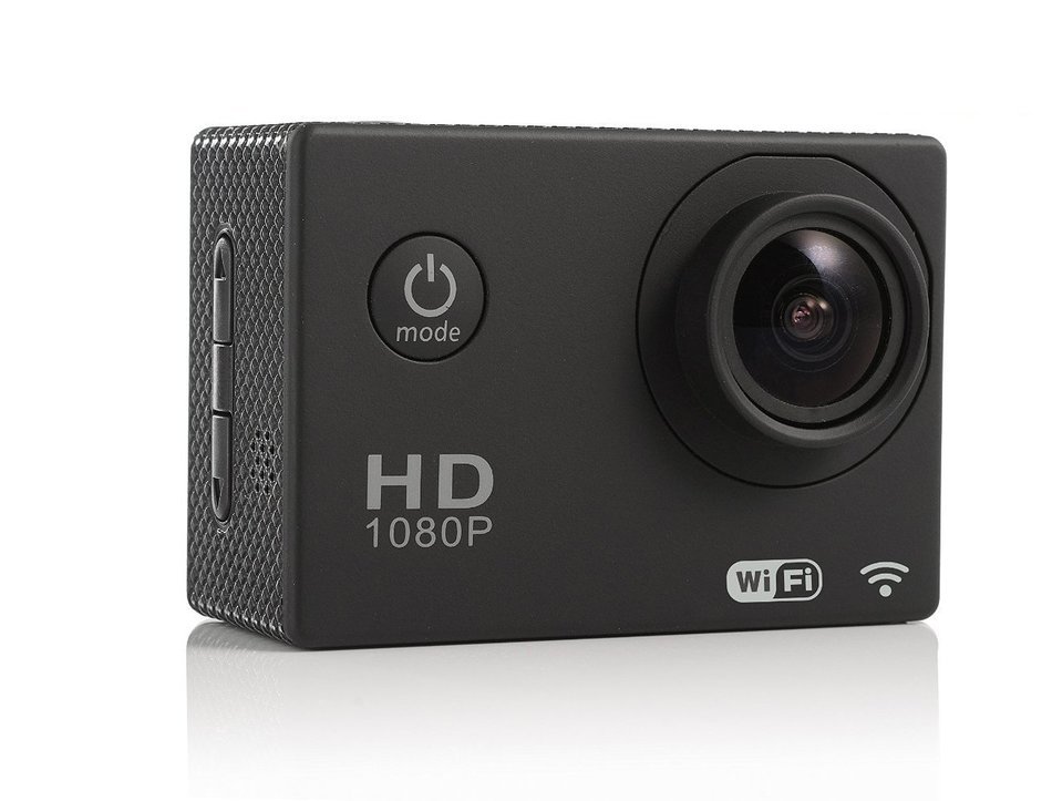 OURSPOP OP-W8 1080P Waterproof Wi-Fi Sports Action 12 MP Video Camera, 1.5" LTPS for Biking, Racing, Black N6