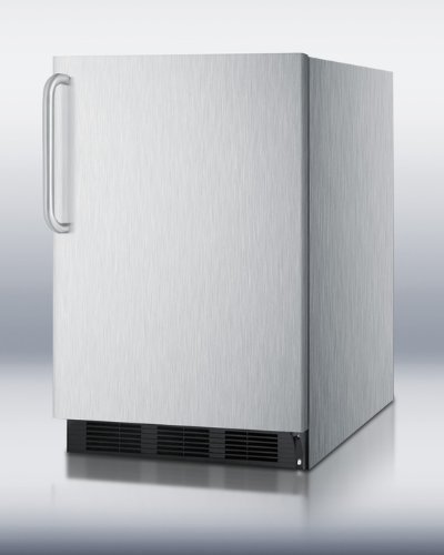 Summit FF6B7CSS 5.5 cu. ft. Compact Refrigerator with Built-In or Freestanding Capability Automatic Defrost Adjustable... N4