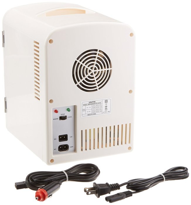 Gourmia GMF-600 Gourmia GMF600 Portable 6 Can Mini Fridge Cooler and Warmer for Home ,Office, Car or Boat AC &... N3