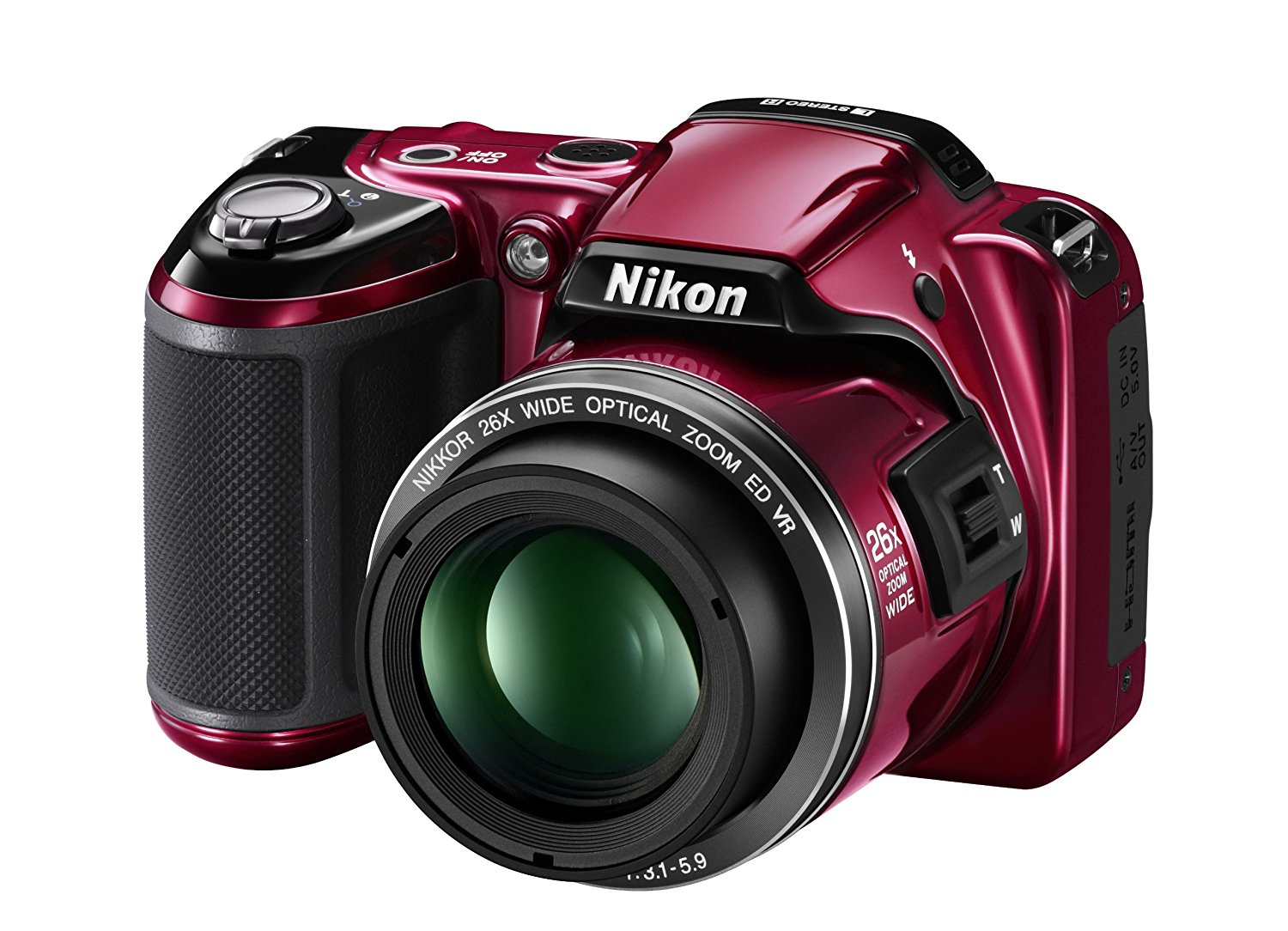 Nikon COOLPIX L810 Compact Digital Camera - Red (16.1MP, 26x Optical ...