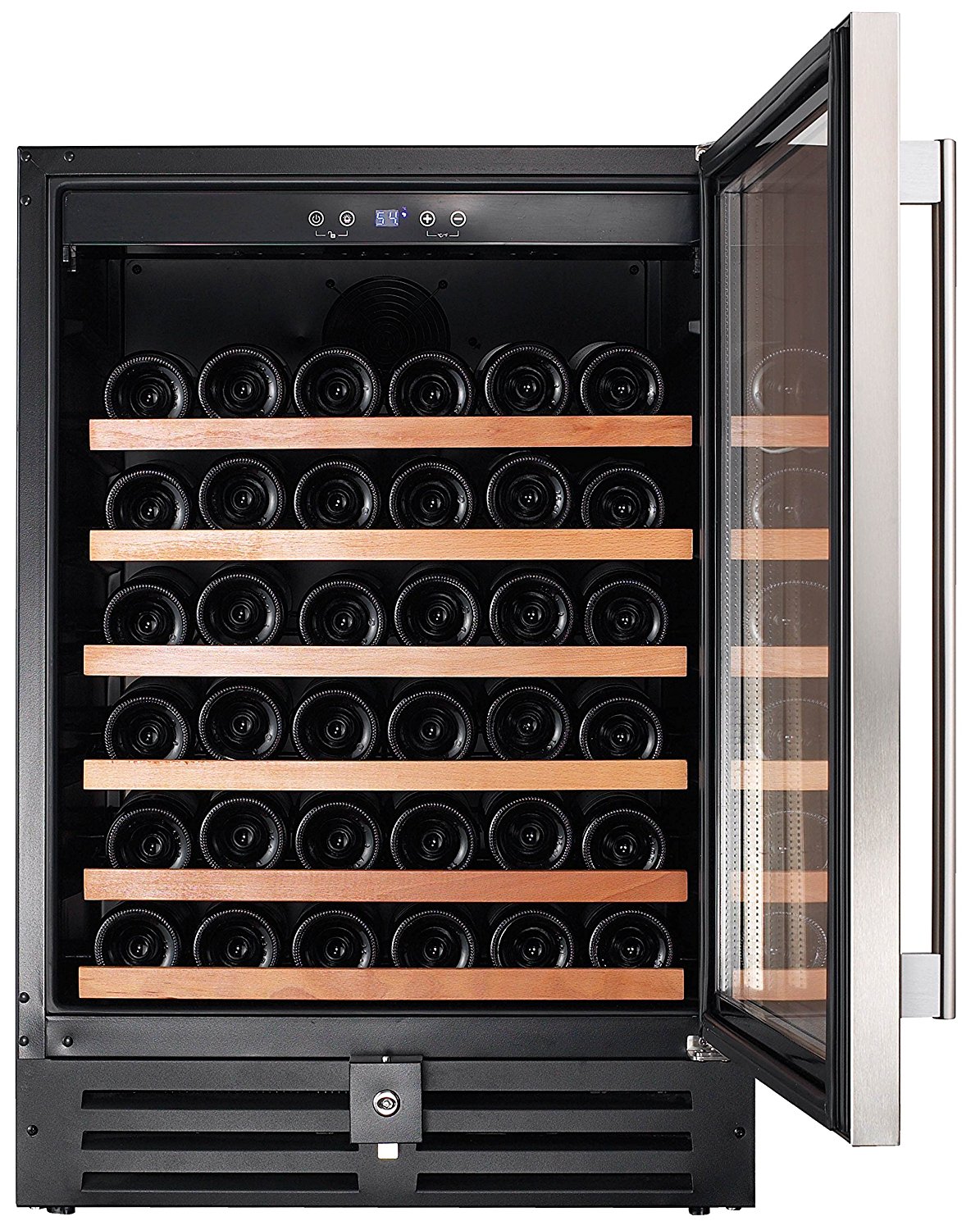 Smith & Hanks 46 Bottle Single Zone Under Counter Wine Refrigerator, 24 ...