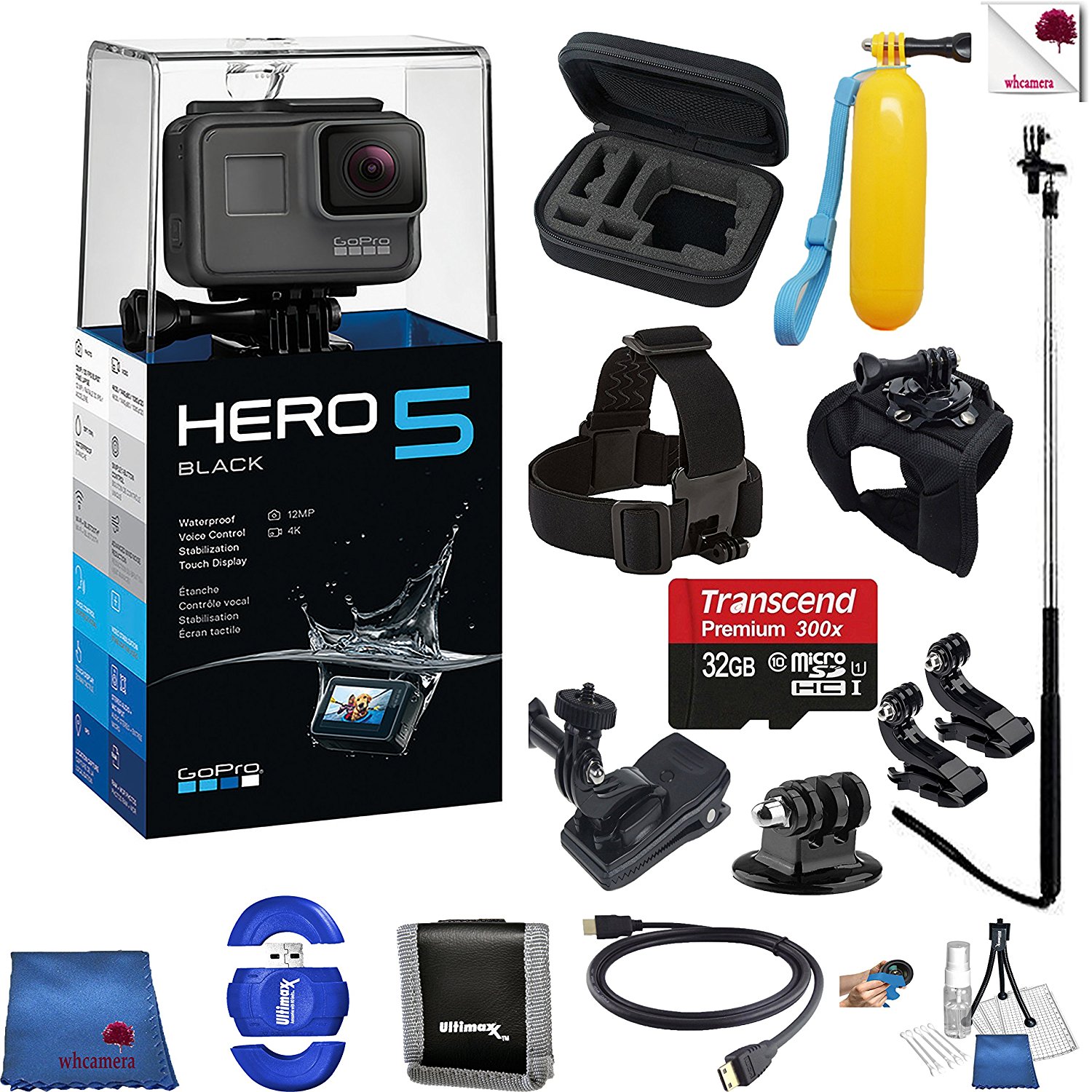 Gopro Hero 5 Black 14 Piece Epic Bundle Includes: Go Pro Hero5 Black ...