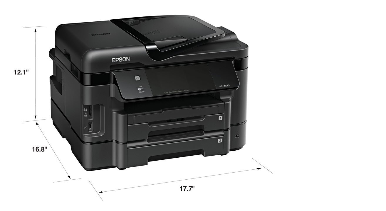 Epson Workforce Wf 3540 Wireless All In One Color Inkjet Printer Copier Scanner 2 Sided 2570