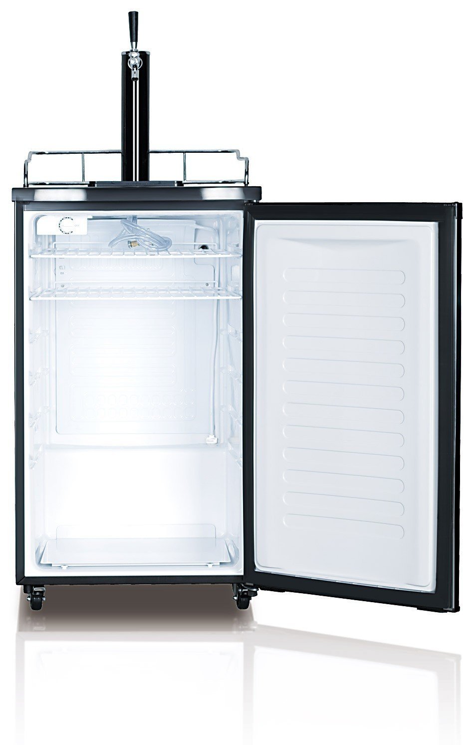 Midea HS199B Compact Single Door Kegerator Beer/Beverage Refrigerator, 4.9 Cubic Feet free