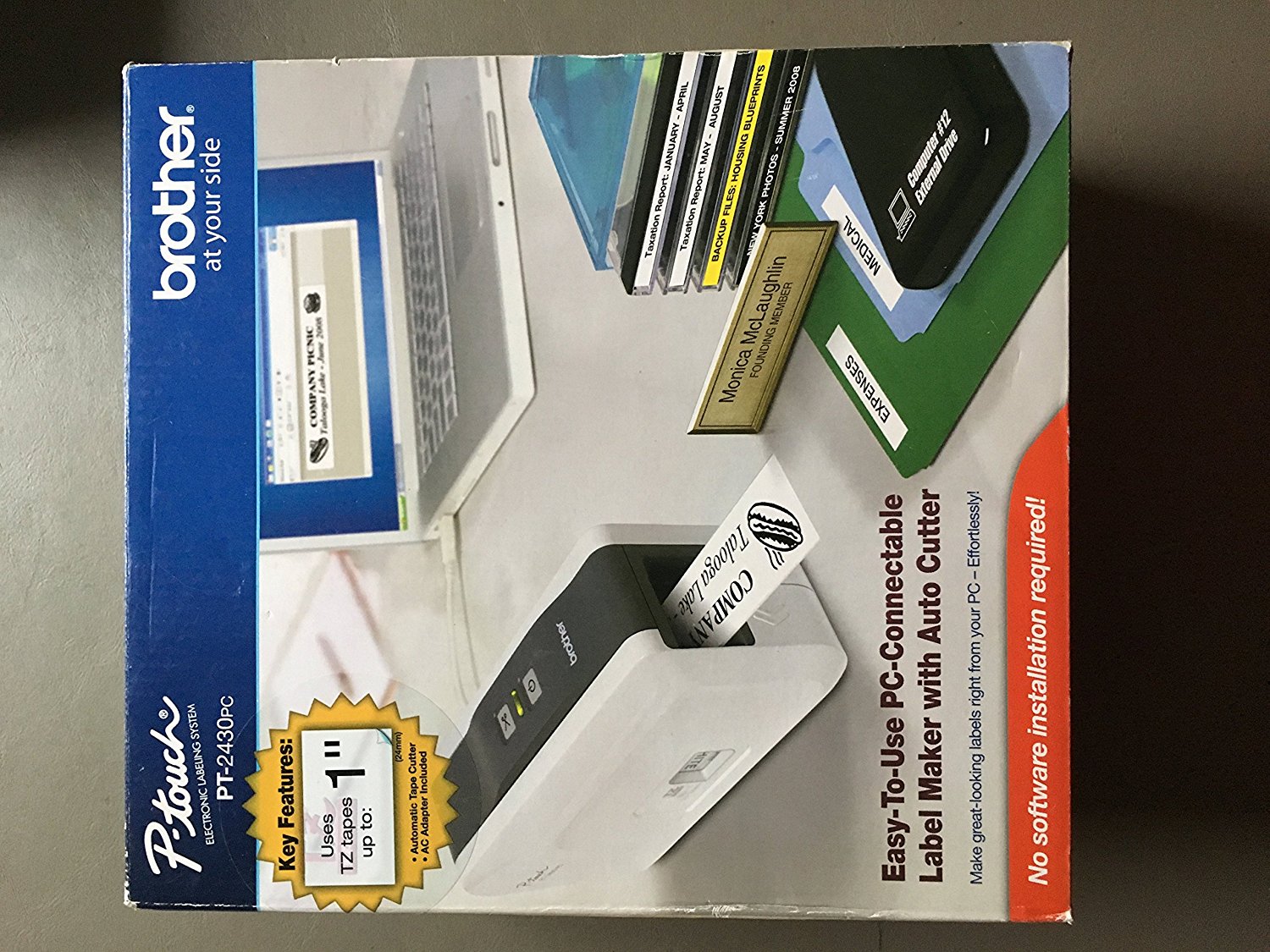 Brother, PTouch Pt2430Pc Label Printer Monochrome Thermal Transfer