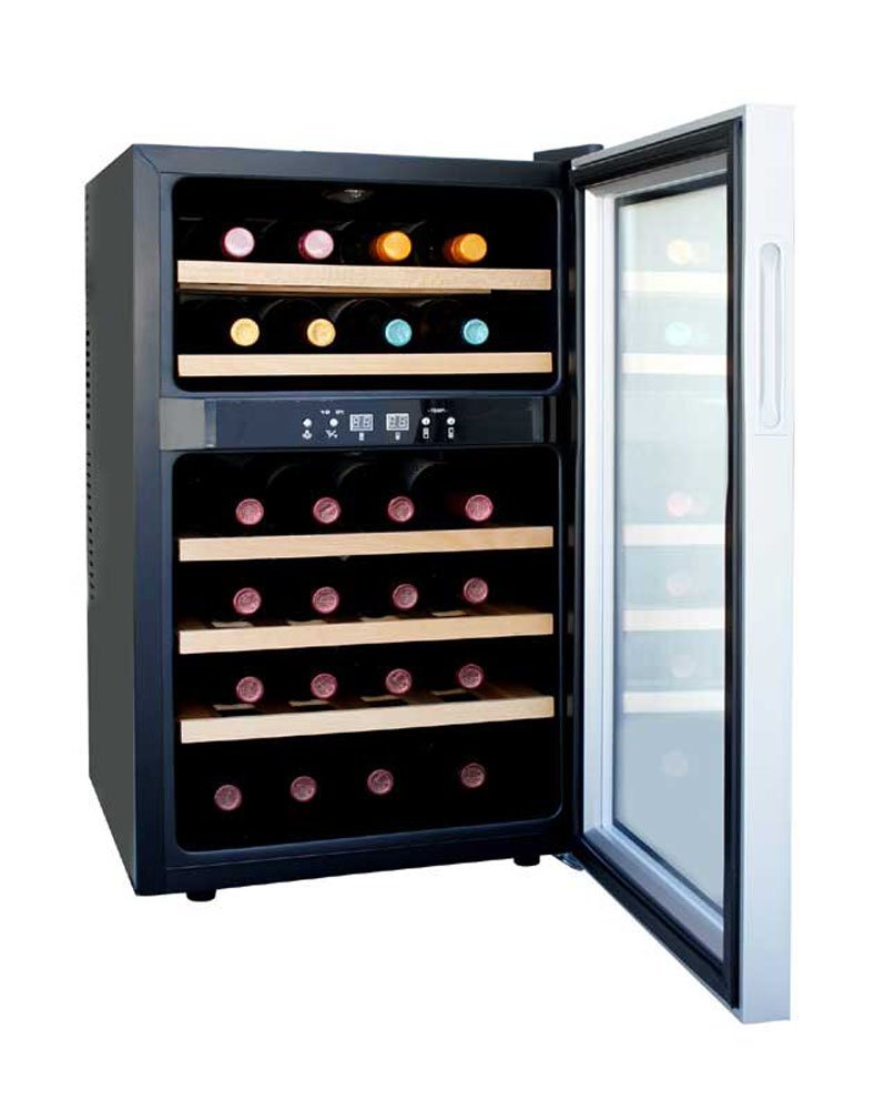 SPT WC2463W DualZone ThermoElectric Wine Cooler with Wooden Shelves