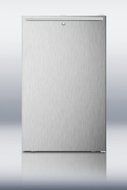 Summit CM411LSSHHADA: ADA compliant 20" wide freestanding refrigerator-freezer with a lock, stainless steel door... N4