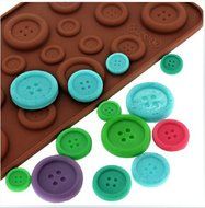 Luxbon Fastener Shape Candy/Ice/Cake/Chocolate/Sugar Craft Fondant Mold/Tray Silicone Decorating Tools Randomly...