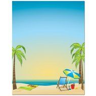 By the Beach Computer Printer Paper