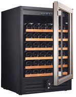 Smith &amp; Hanks 46 Bottle Single Zone Under Counter Wine Refrigerator, 24" Width, Stainless Steel Door, Built-In...