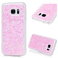 Badalink Galaxy S7 Case Shiny Glitter Sparkle Powder Series Shockproof Drop Protection Soft TPU Rubber Protective... N7