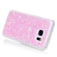 Badalink Galaxy S7 Case Shiny Glitter Sparkle Powder Series Shockproof Drop Protection Soft TPU Rubber Protective... N8