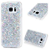 Badalink Galaxy S7 Case Shiny Glitter Sparkle Powder Series Shockproof Drop Protection Soft TPU Rubber Protective... N15