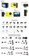 4K Ultra HD Action Camera Wifi 1080P 60fps 4.0MP COMD Sensor 2.0 inch Waterproof Sports Video Camera Car Helmet... N13