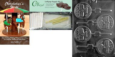 Cybrtrayd R071 Happy Chanukah Candle Lolly Chocolate Candy Mold with Exclusive Cybrtrayd Copyrighted Chocolate... N3