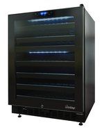 Vinotemp 46 Bottle Dual-Zone Touch Screen Wine Cooler, Black N4
