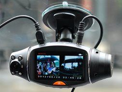 Generic Double Camera Recorder Dashboard Car HD DVR with GPS Logger G-Sensor HD N5