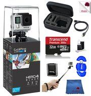 GoPro Hero4 Black Woodland Hills Exclusive 8 pc Adventure Bundle Includes GoPro Hero 4, 32 GB Memory Card, Case...