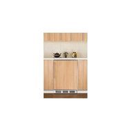 Summit CT66JBIFR: Built-in undercounter refrigerator-freezer with cycle defrost, white exterior, and stainless...