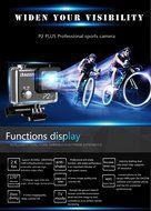 Dazzne P2 Plus WIFI Waterproof Sports Action Camera 2K 1080P 60fps HD 2.0Inch N4