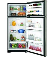 Ge GIDDS-632104 Energy Star 17.5 cu. ft. Top Freezer Refrigerator, Metallic, Reversible Door Swing