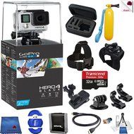 Gopro Hero 4 Black 13 Piece Expedition Bundle Includes: Go Pro Hero4 Black + Case + Floaty Bobber + Head Strap...