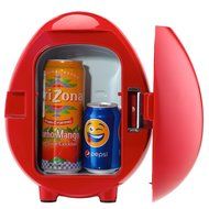 SMAD Personal 6-Can Car Cooler Mini Fridge 4L, Red N4