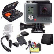 GoPro HERO Action Camera + Steadicam Curve for GoPro HERO Action Cameras (Black) + Case for GoPro HERO4 and GoPro...