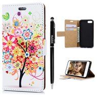 iPhone 7 Case (4.7 inch) - Wallet Folio Flip Premuim PU Leather Case Colorful Print Design with Stand Magnetic... N81