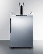 Summit SBC635MOSTWIN 24" Outdoor Beer Dispenser with Dual Tap Digital Thermostat Automatic Defrost Ground Fault... N3
