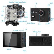 Floureon Y8-P Waterproof Wireless Mini WiFi Action Sports Camera 2.0 Inch LCD Display H264 1080P HD 12Mp TV PC... N17