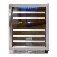 Vinotemp VNTVT-46-2Z-SSDST 46-Bottle Dual-Zone Connoisseur Series Wine Cooler, Stainless Steel N6