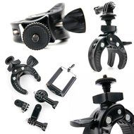 Premium Quality Pole / Bar / Handlebar Tri-Clamp Mount for Digital Cameras | Action Cams | Smartphones - by DURAGADGET N4