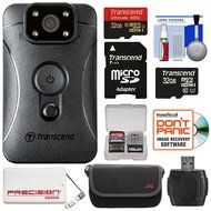 Transcend DrivePro Body 10 1080p HD Video Camera Camcorder with (2) 32GB Cards + 5000mAh Power Bank + Case + Reader...