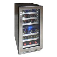 Vinotemp VNTVT-28-2Z-SSDST 28-Bottle Dual-Zone Connoisseur Series Wine Cooler, Stainless Steel N4