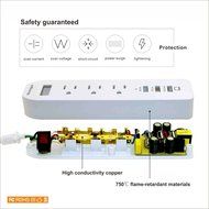 Power Strip, 6-Outlet Surge Protector 6ft Cord Power Strip with 6 Ports USB Charging Station, Universal Power... N9
