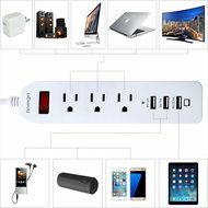 Power Strip, 6-Outlet Surge Protector 6ft Cord Power Strip with 6 Ports USB Charging Station, Universal Power... N10