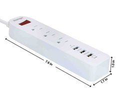 Power Strip, 6-Outlet Surge Protector 6ft Cord Power Strip with 6 Ports USB Charging Station, Universal Power... N11