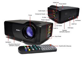 FAVI LED-3 LED LCD (SVGA) Mini Video Projector - US Version (Includes Warranty) - Black (RioHD-LED-3) N4