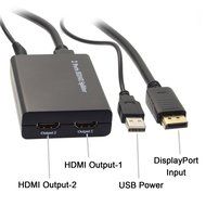 CY Displayport Male to Dual HDMI Female Extension Adapter Splitter Dongle for Monitor HDTV N3